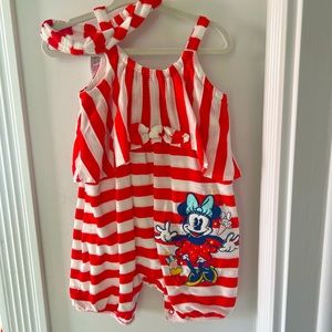 Minie mouse romper for baby